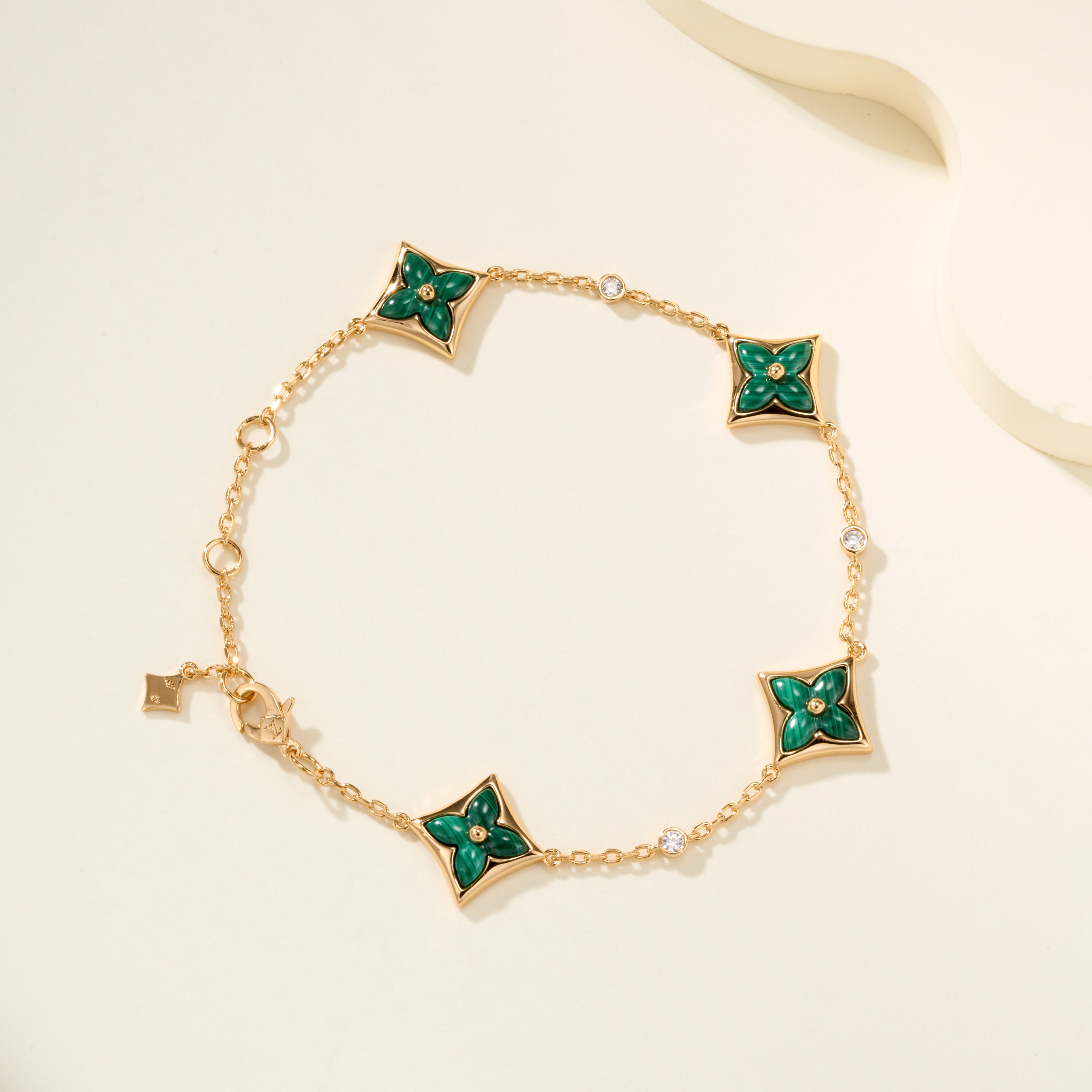Louis Vuitton Square-Cut Natural Stone Bracelet - SUPER-MIRROR
