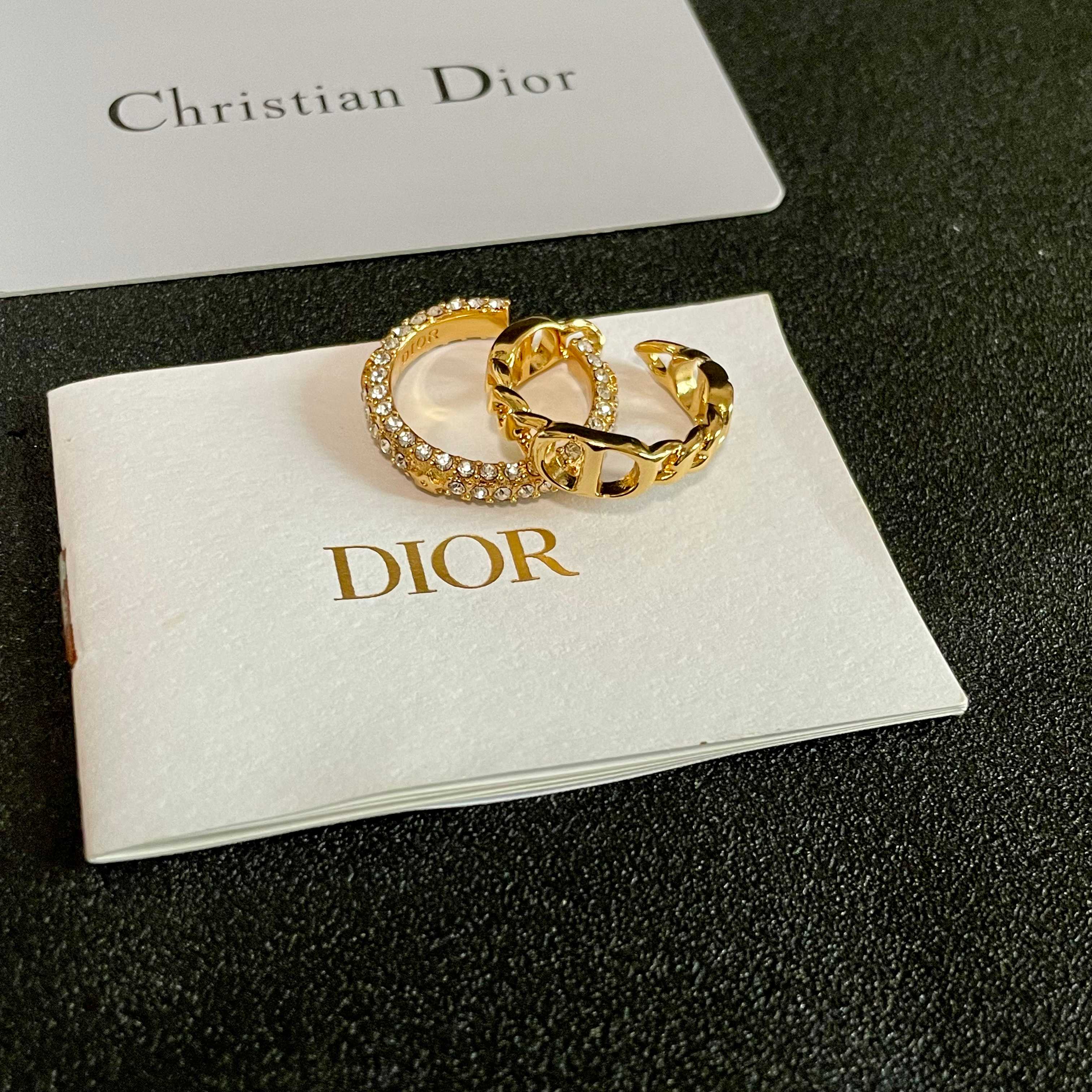 Dior Jewelry Rings CD letter full diamond suit fashion series five-pointed star shape - PONI - Image 6
