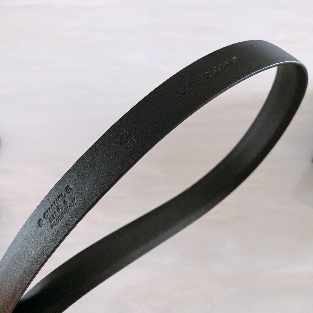 Chanel Belt With Ribbon Buckle Black Women Belt #2 - Image 6