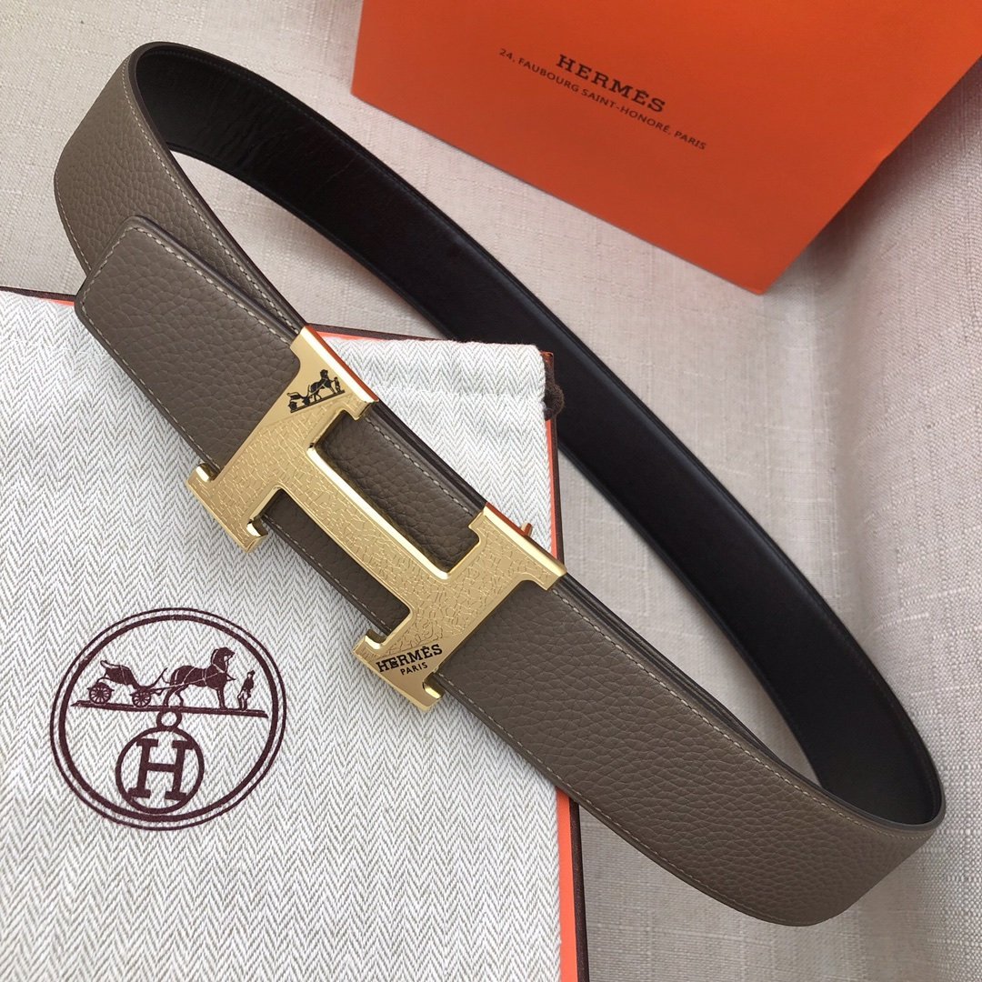Hermes H Belt Buckle Reversible Black For Women, Women Belt #4
