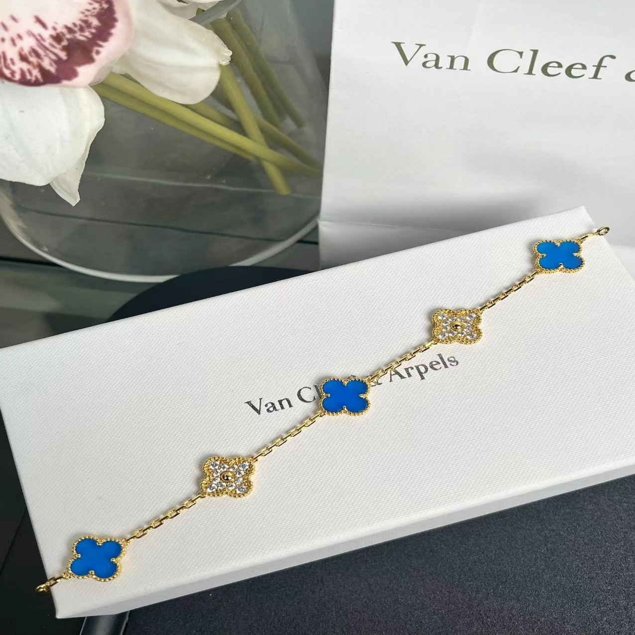 Van Cleef & Arpels Bracelets Jewelry Laser five-flower bracelet - SUPER-MIRROR