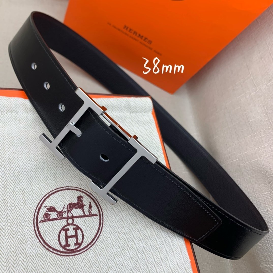 Hermes H Belt Buckle Reversible Black For Women, Women Belt #12 - Image 5