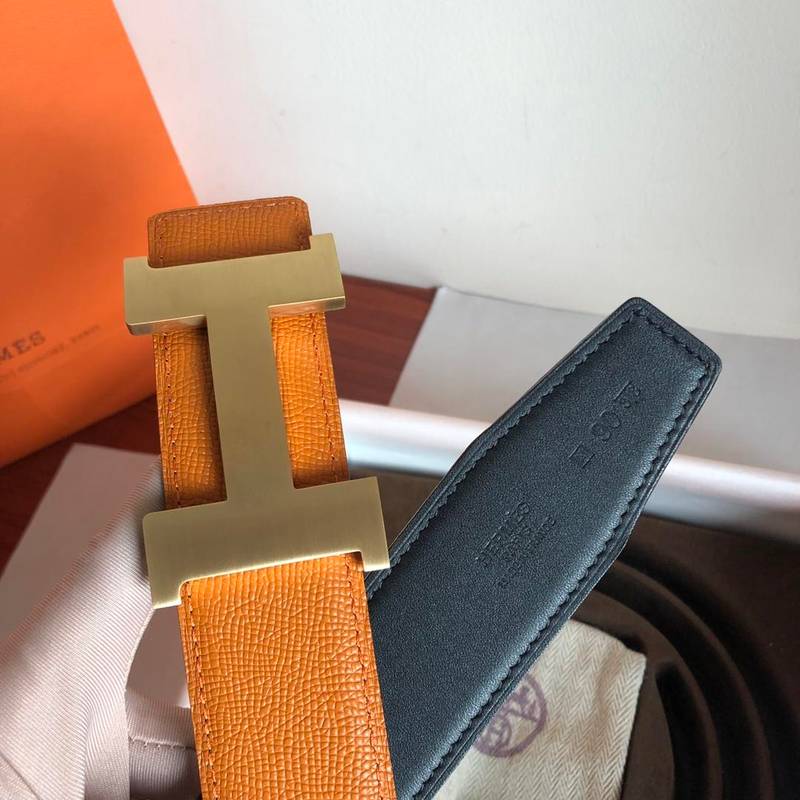 Hermes Mini Constance Guillochee Belt Buckle Reversible Orange For Women, Women Belt - Image 2