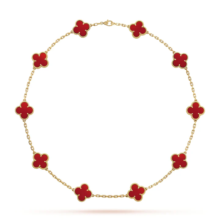 Clover Leaf Necklace,925 Silver, 18k Gold Plated,10 Motifs - PONI - Image 7