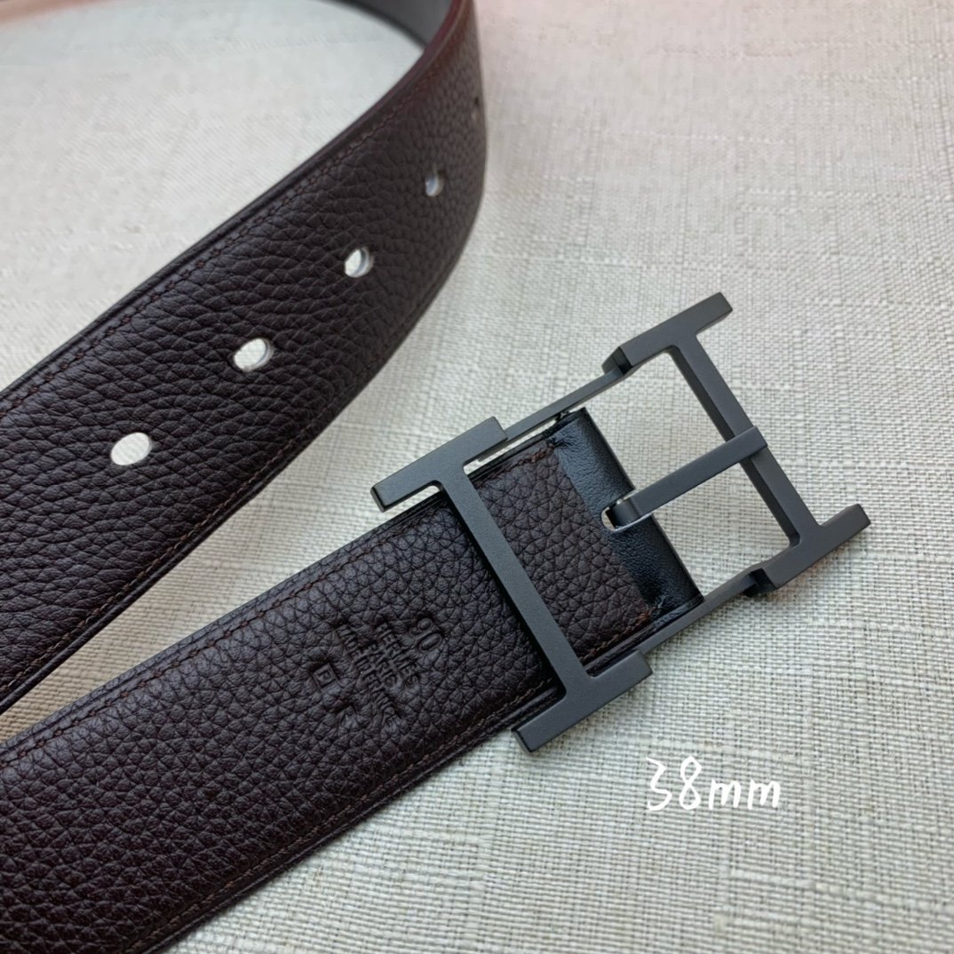Hermes H Belt Buckle Reversible Black For Women, Women Belt #5 - Image 7