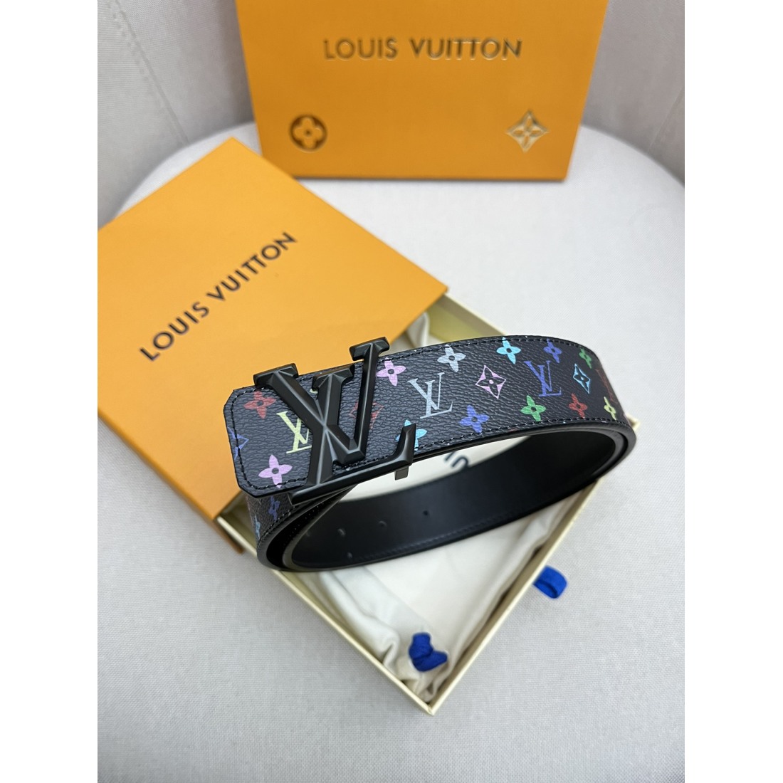 Lv Top Layer Cowhide 24k Pure Steel Buckle Men's Belts - Ultra-Collection