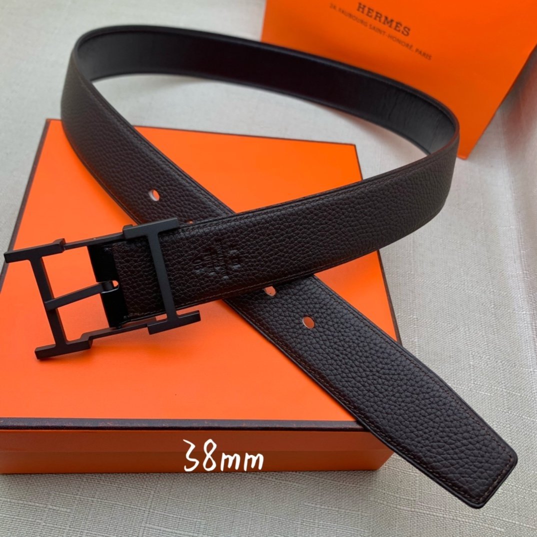 Hermes H Belt Buckle Reversible Black For Women, Women Belt #5