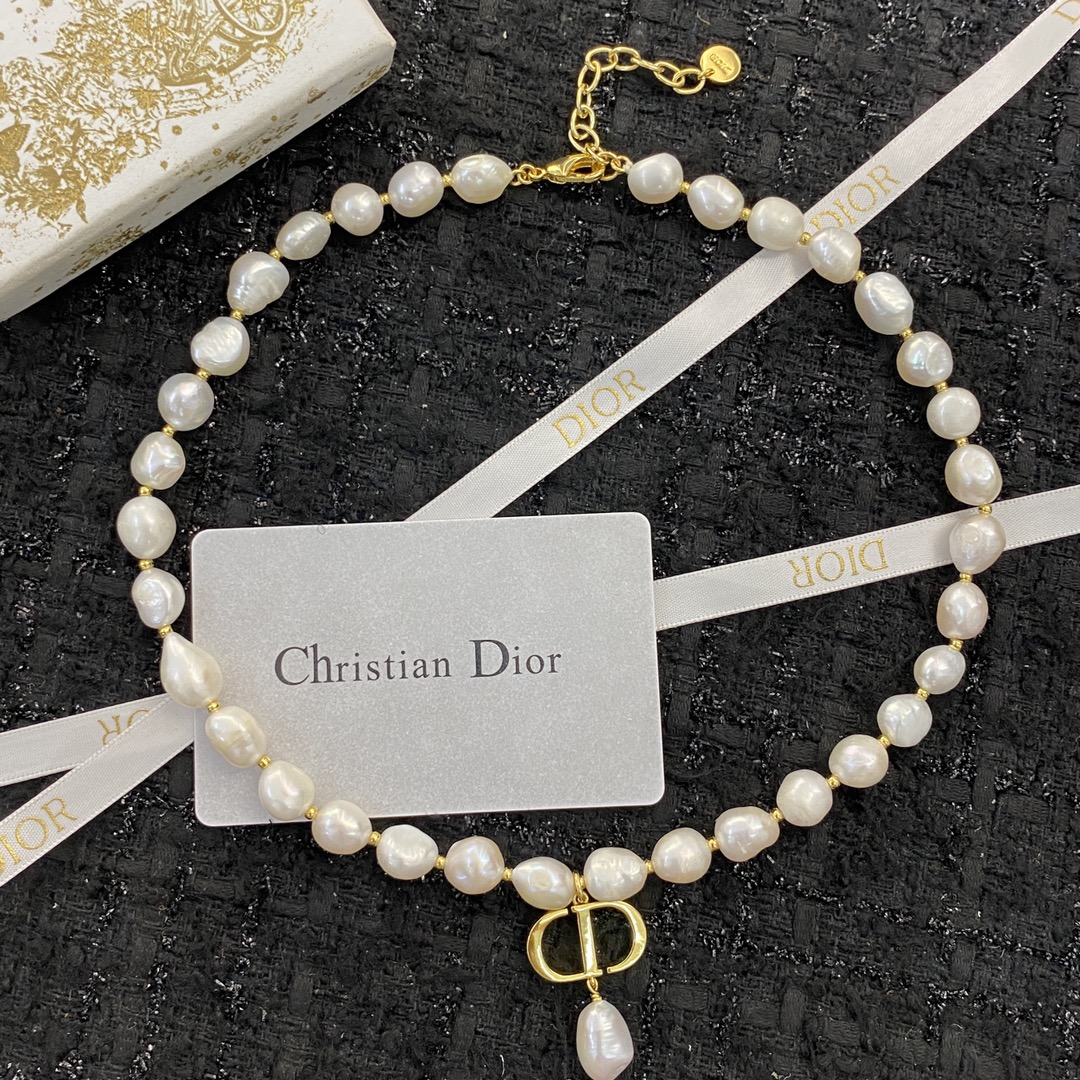 Dior Jewelry Necklace CD Natural Baroque Pearl Necklace - PONI - Image 3