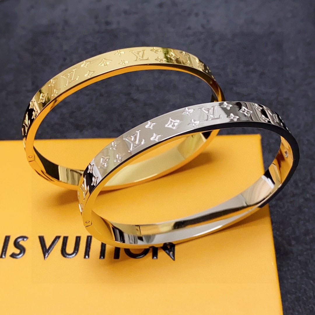 Louis Vuitton Jewelry Bangle Printed leather bracelet - SUPER-MIRROR