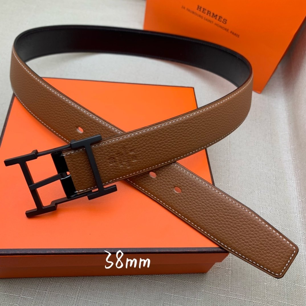 Hermes H Belt Buckle Reversible Brown For Women, Women Belt #5