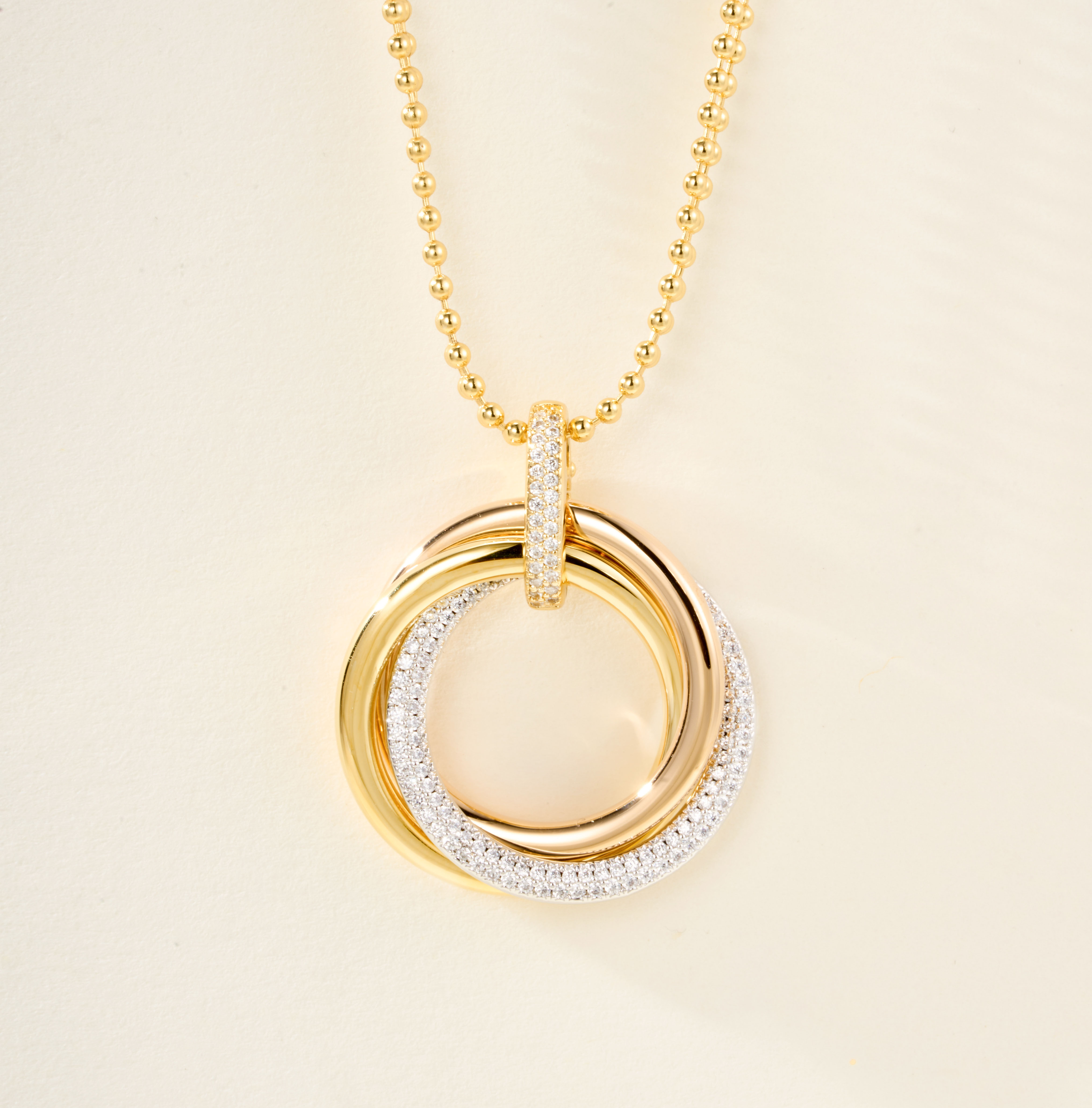 Cartier Trinity Diamond Pendant Necklace, Large - SUPER-MIRROR