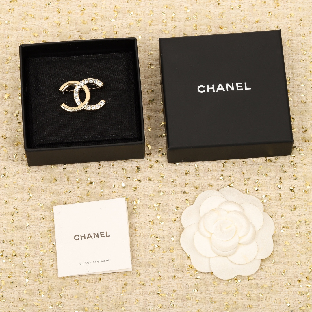 Chanel Vintage Collection Diamond Double C Brooches