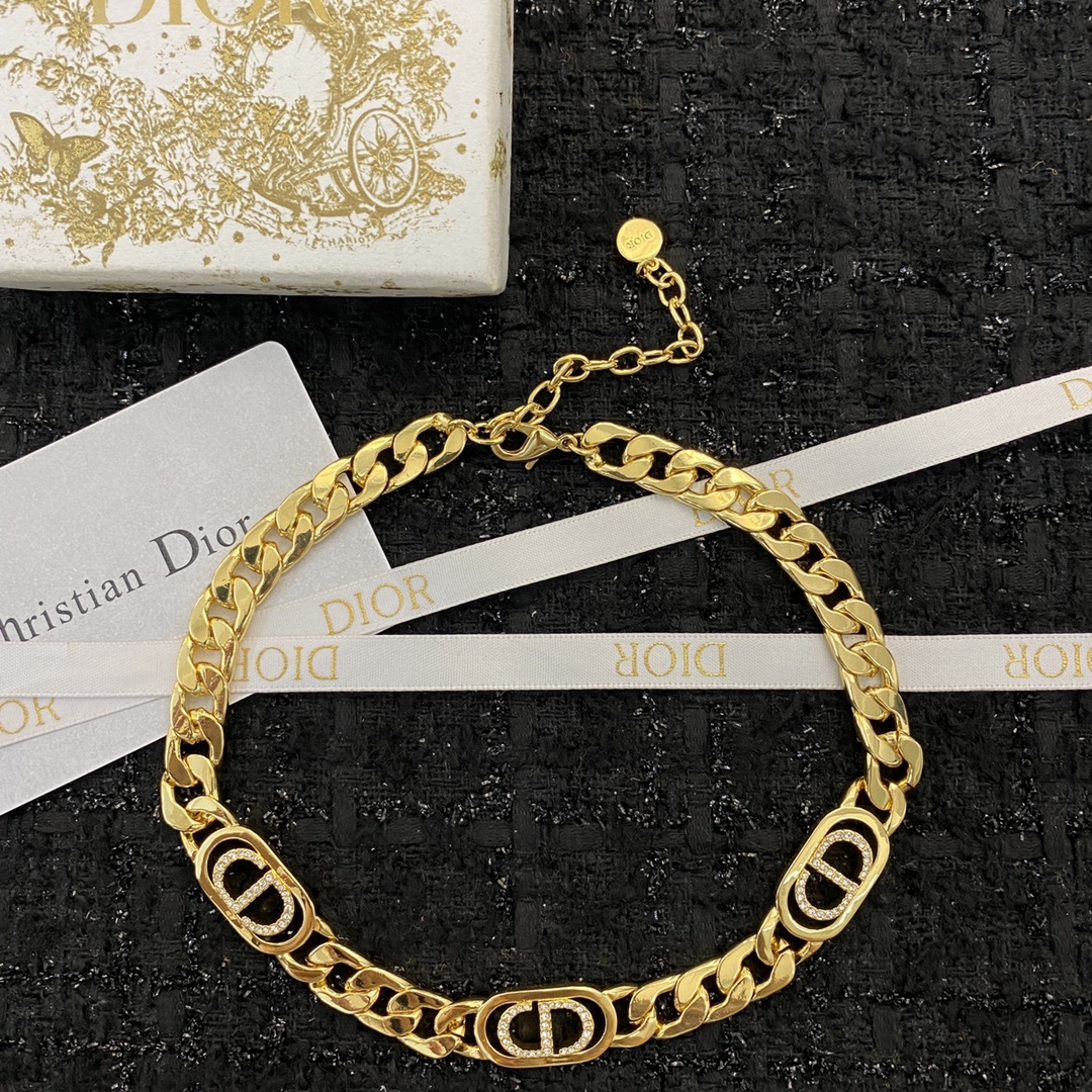 Dior Jewelry Necklace metal CD letter clavicle chain - PONI - Image 2