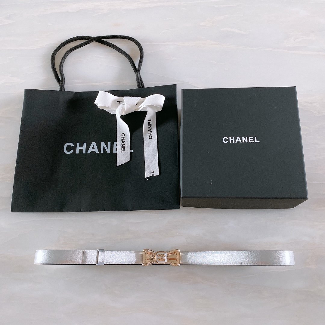 Chanel Belt With Ribbon Buckle Silver Women Belt #2 - Image 5