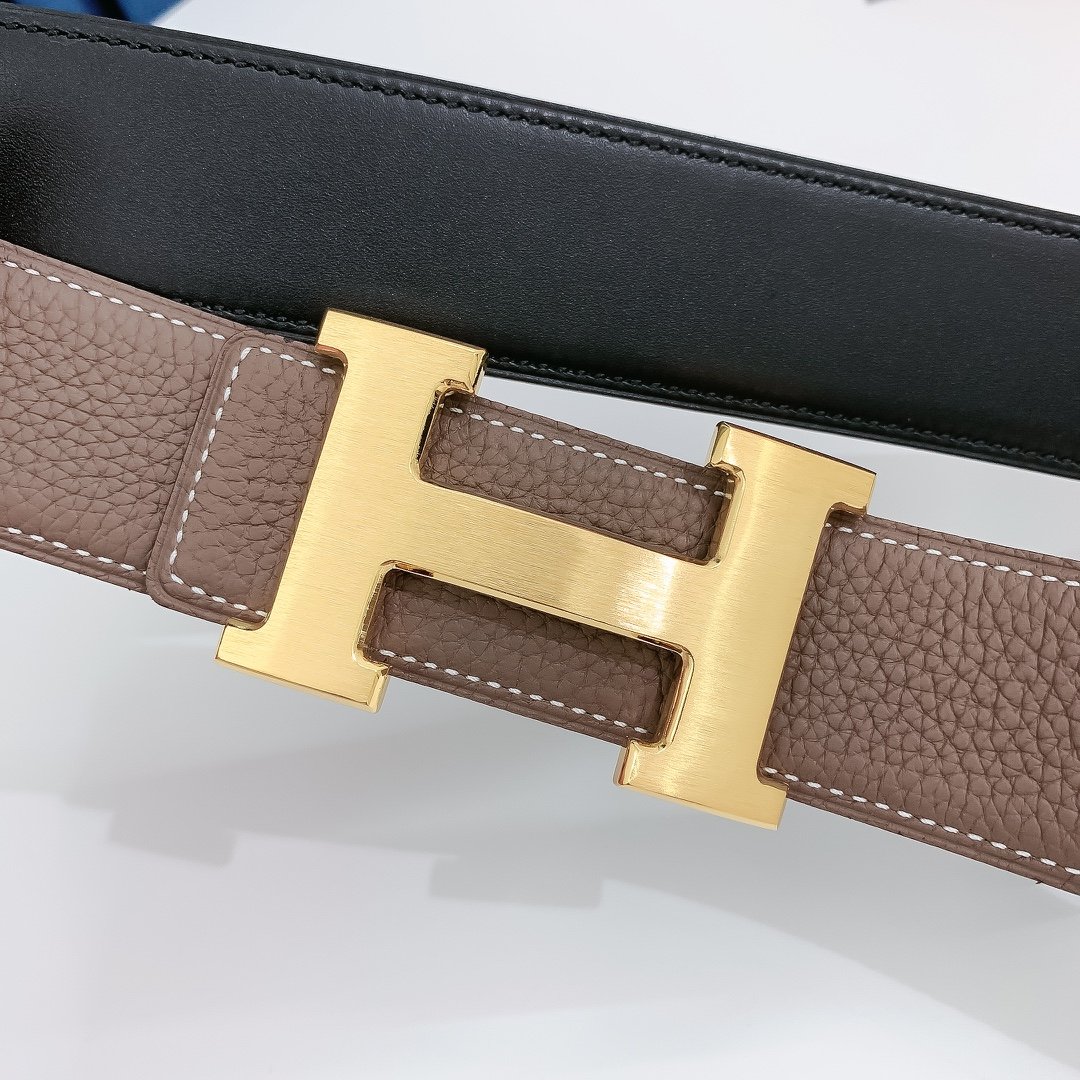 Hermes H Belt Buckle Reversible Brown For Women, Women Belt #7