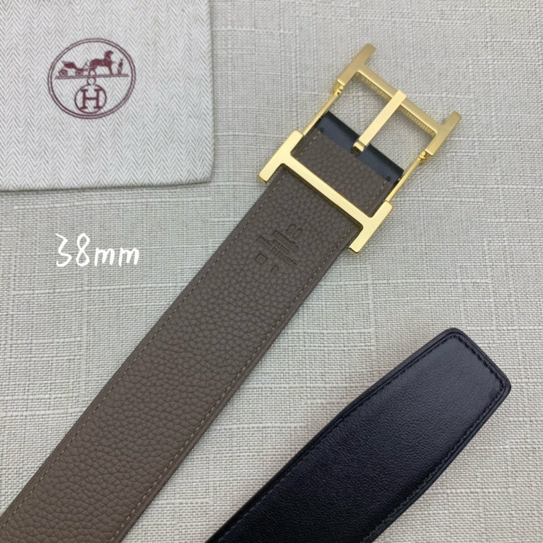 Hermes H Belt Buckle Reversible Brown For Women, Women Belt #1 - Image 5