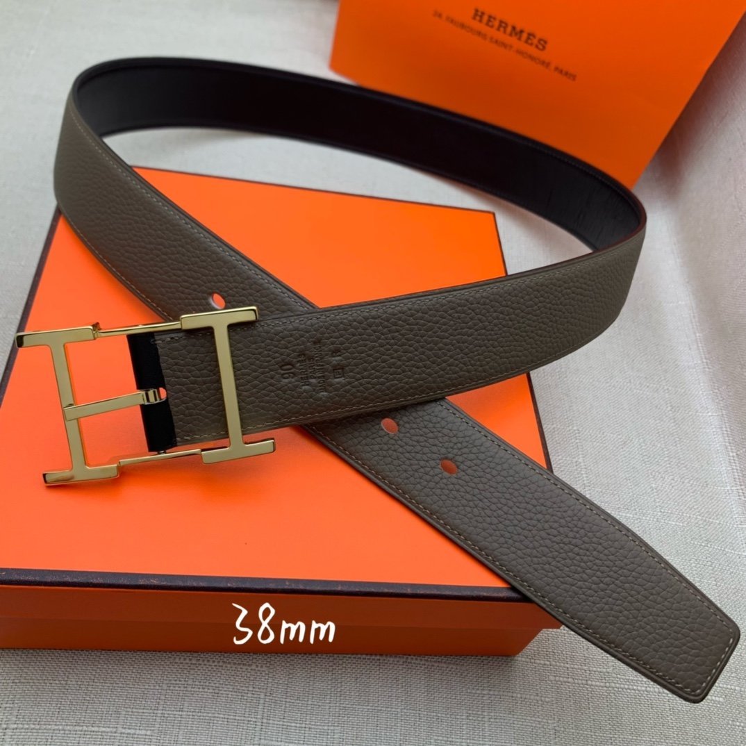 Hermes H Belt Buckle Reversible Brown For Women, Women Belt #1 - Image 6