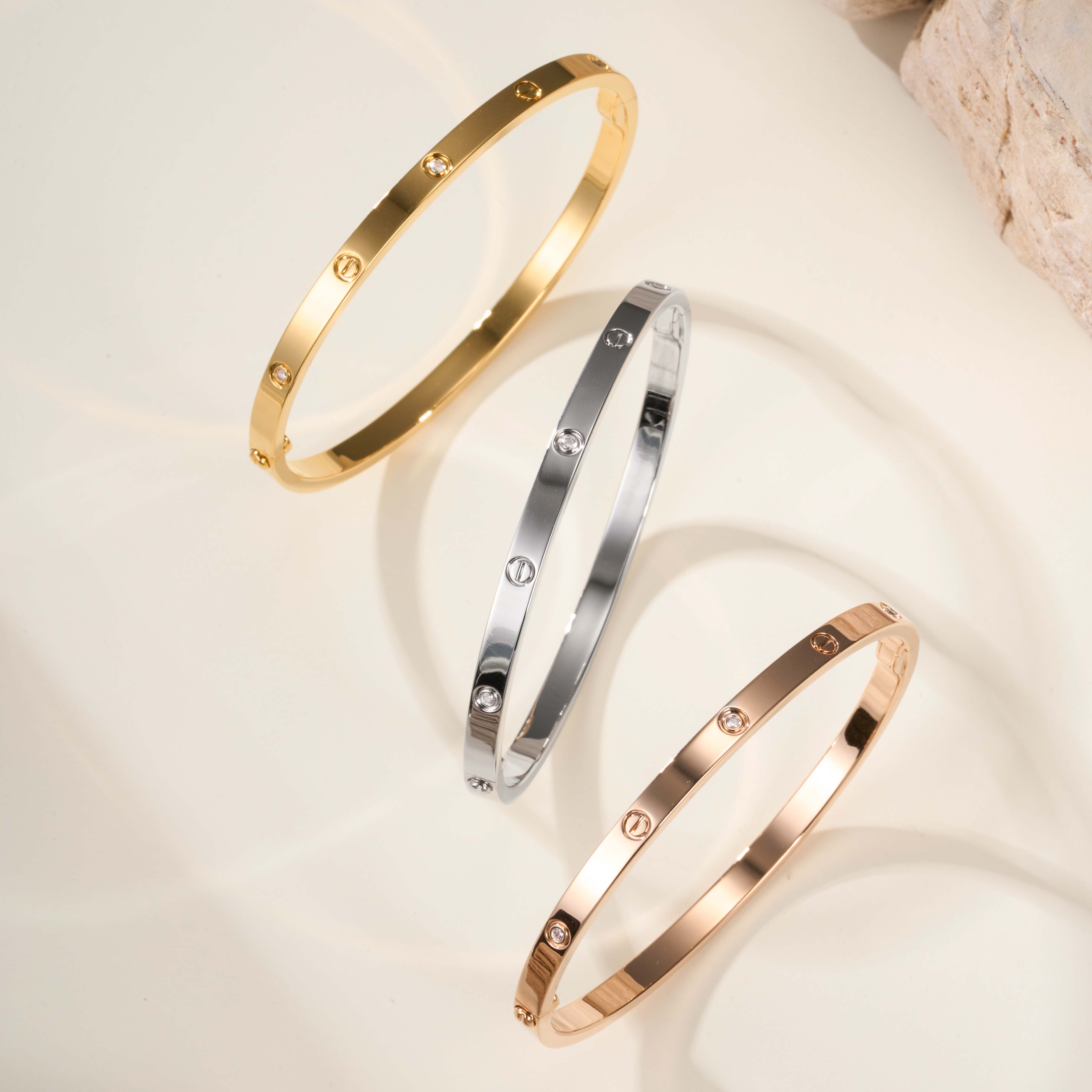 Cartier Love Classic Narrow Model Bangle with 6 Diamonds - SUPER-MIRROR