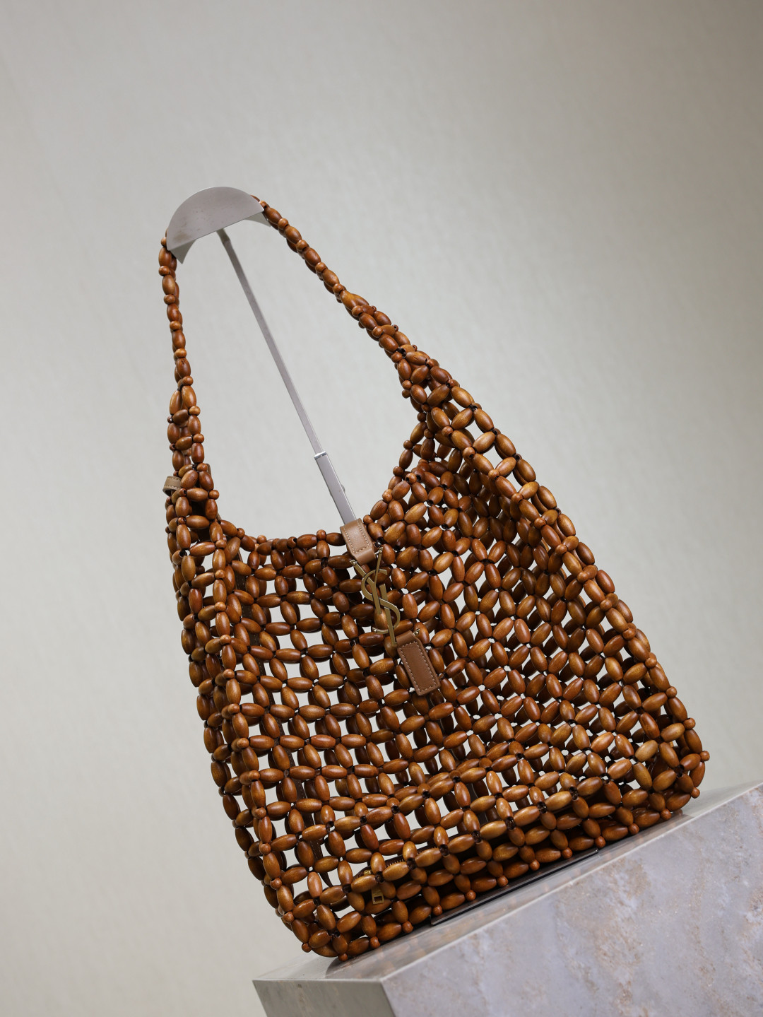 YSL LE 5 À 7 large in wood beads 30x35x10cm - Image 5