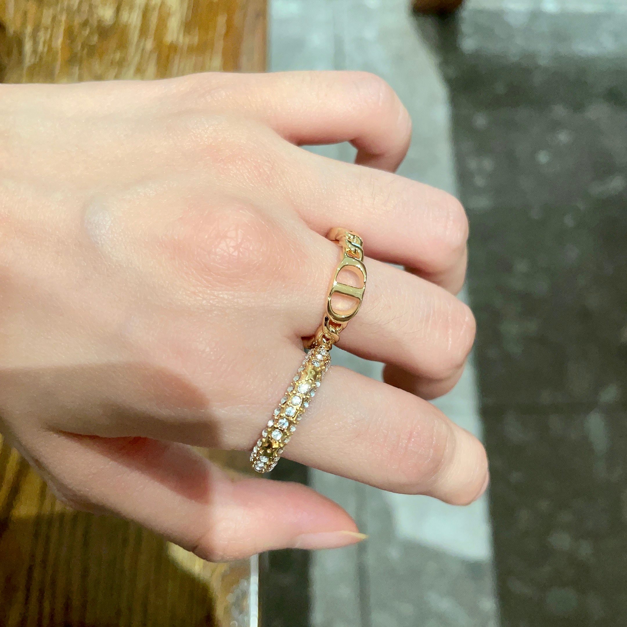 Dior Jewelry Rings CD letter full diamond suit fashion series five-pointed star shape - PONI - Image 9