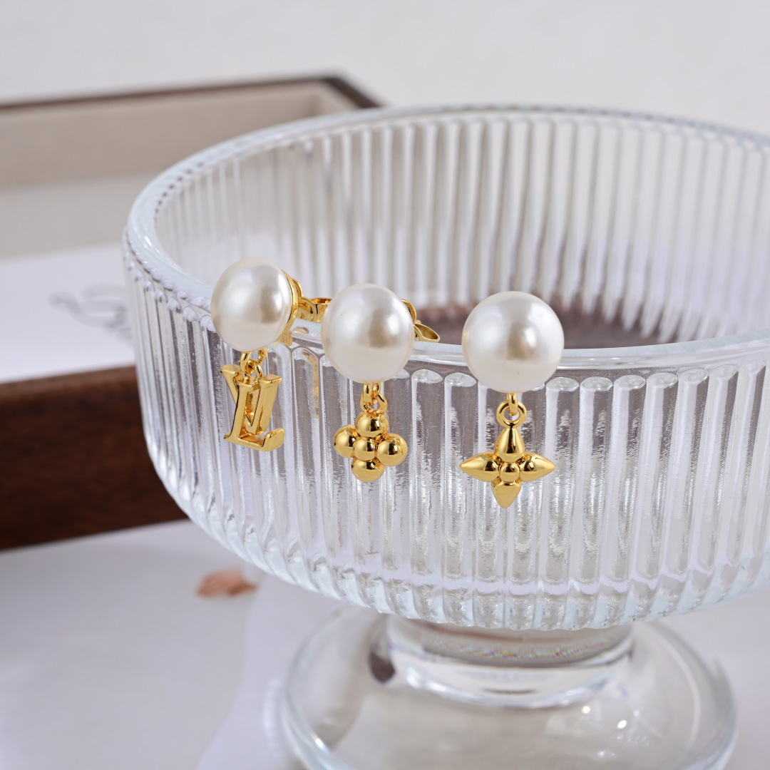 Louis Vuitton Jewelry Earring Pearl Pendant - SUPER-MIRROR