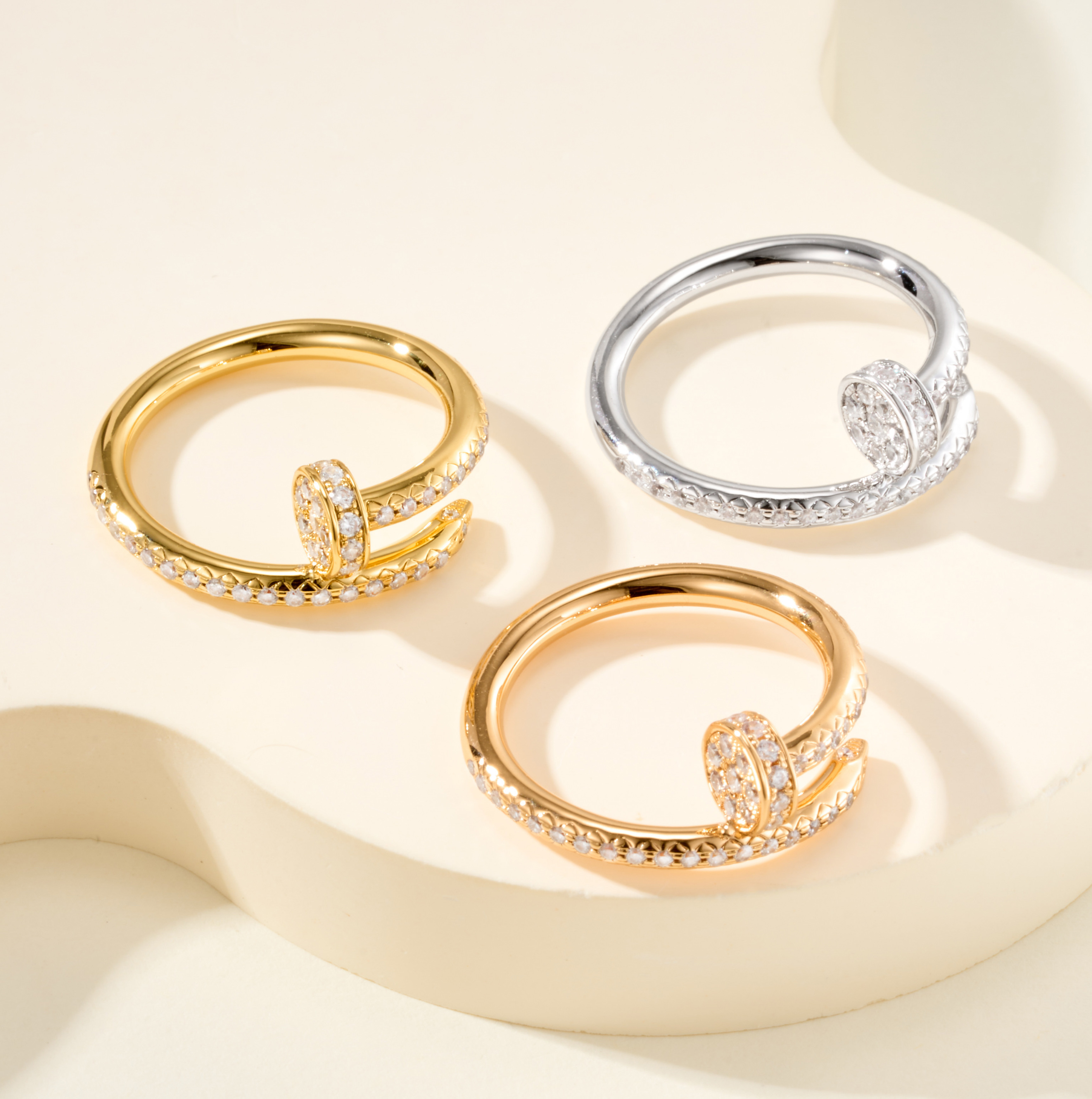 Cartier Classic Juste un Clou Full Diamond Rings (Narrow Version) - SUPER-MIRROR