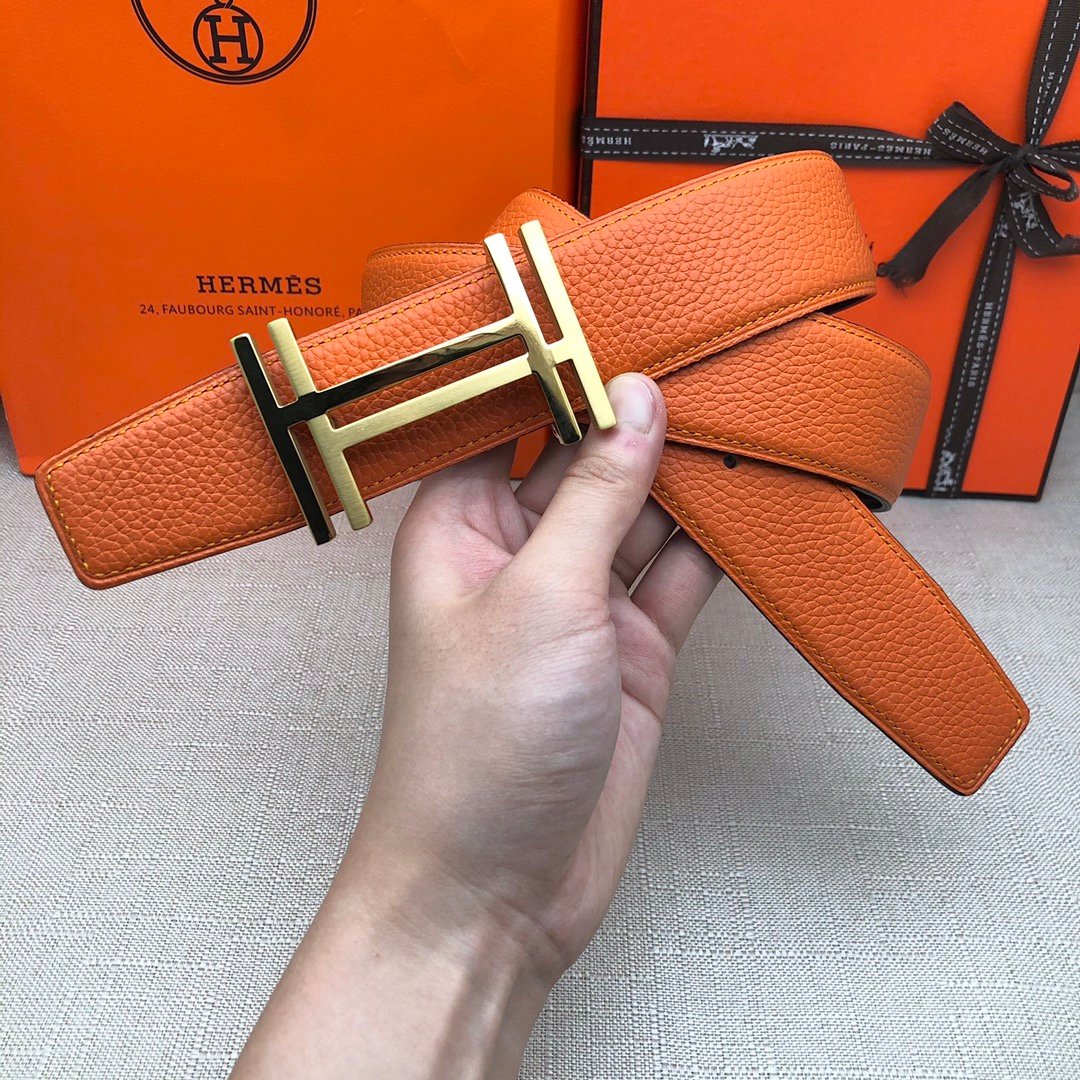 Hermes H Belt Buckle Reversible Brown For Women, Women Belt #10 - Image 4