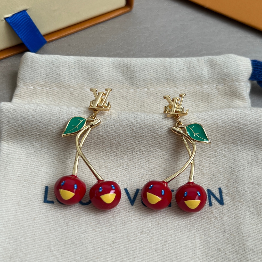 Louis Vuitton Jewelry Earring  Design unique cherry shape - SUPER-MIRROR