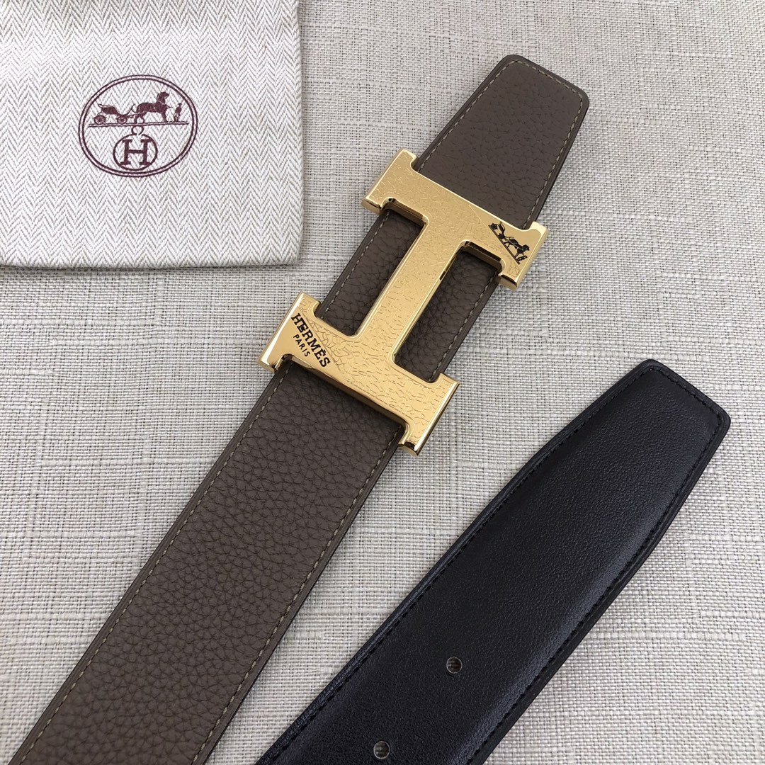 Hermes H Belt Buckle Reversible Black For Women, Women Belt #4 - Image 7