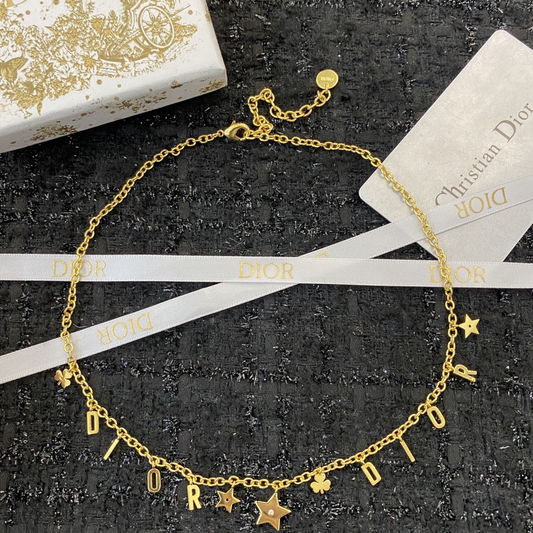 Dior Jewelry Necklace letter tassel necklace - PONI - Image 2