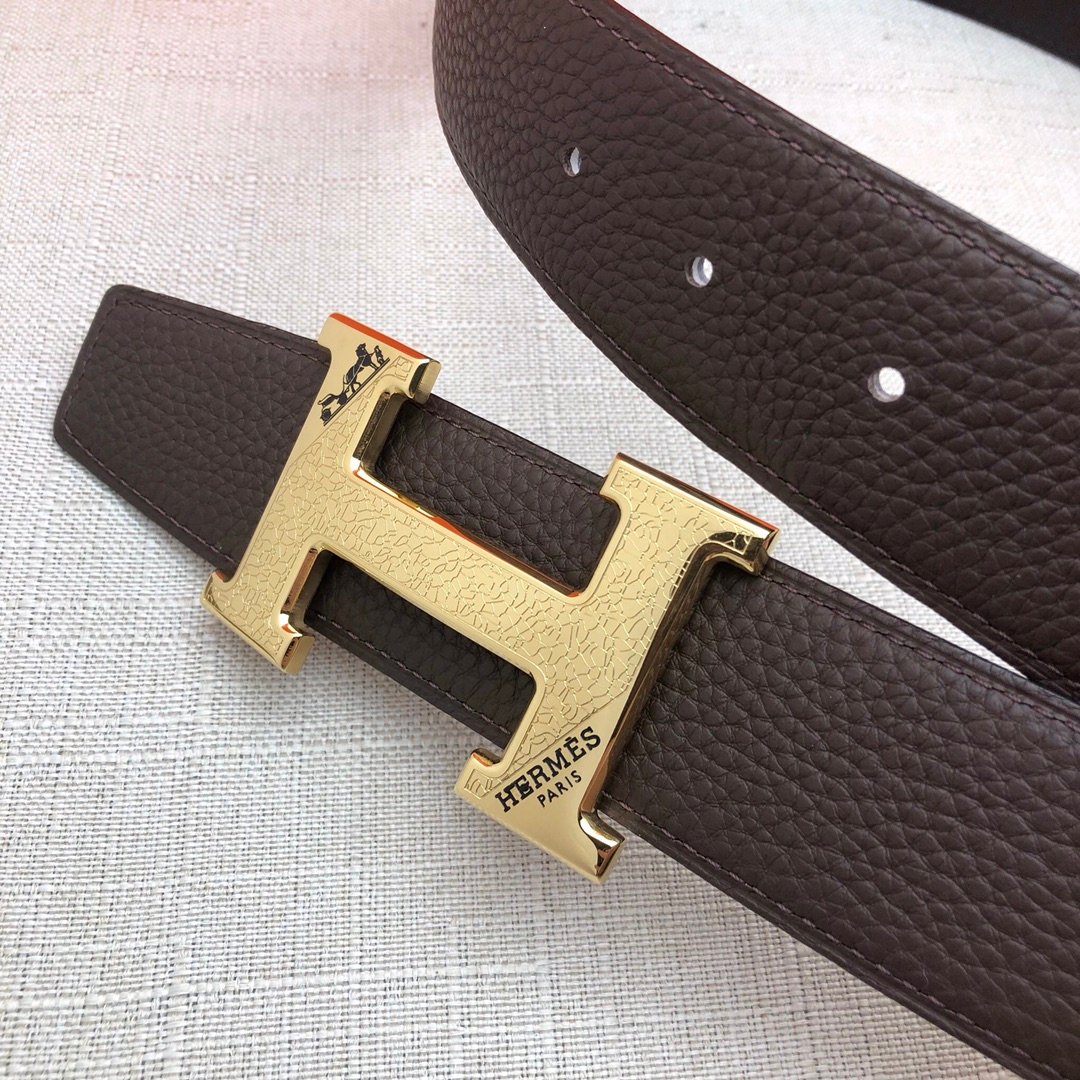 Hermes H Belt Buckle Reversible Black For Women, Women Belt #4 - Image 4