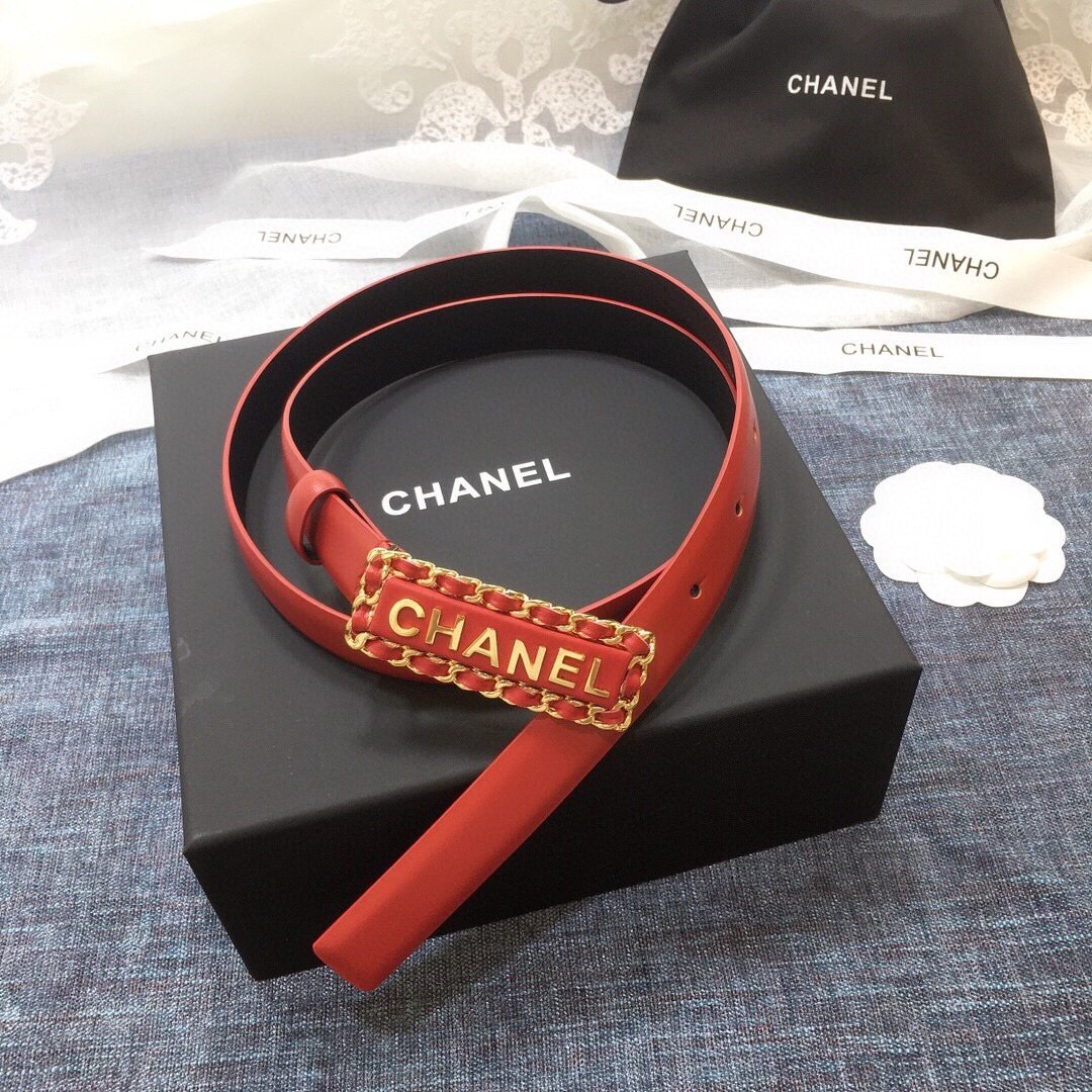 Chanel Belt With Chanel Signature Orange with Gold-Toned Hardware Women Belt - Image 2