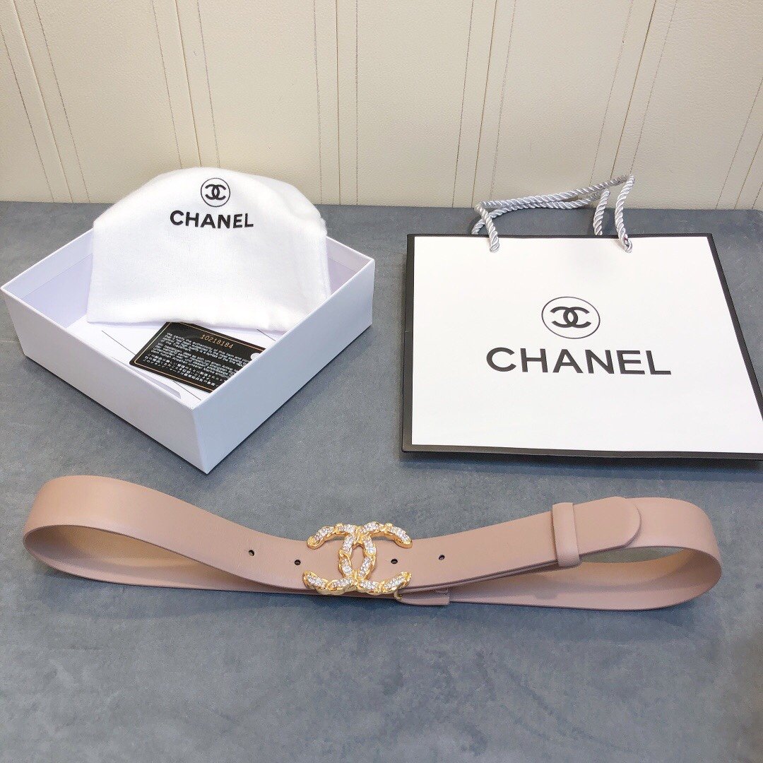 Chanel Belt With Double C Buckle Beige Women Belt #2 - Image 4