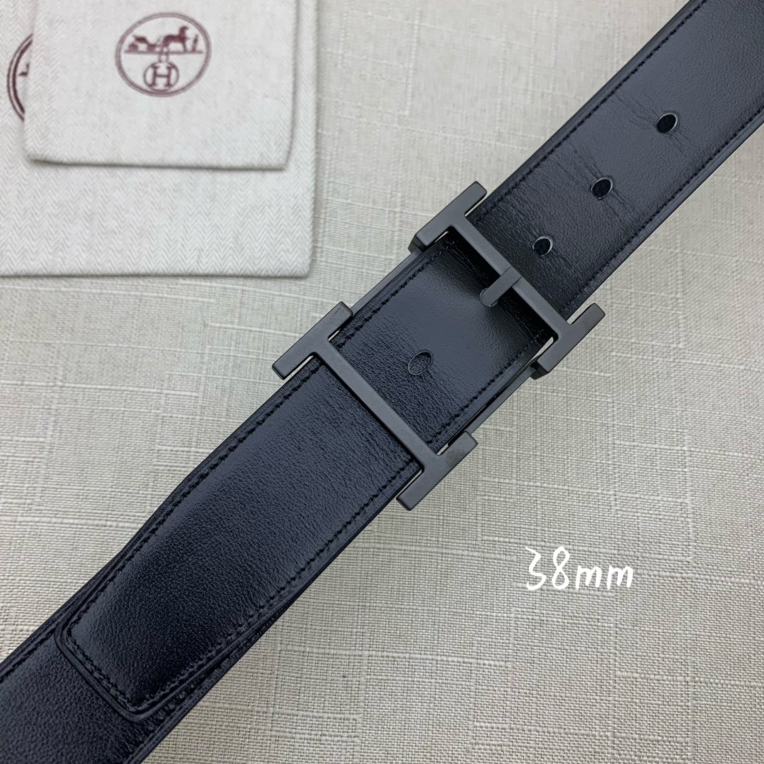 Hermes H Belt Buckle Reversible Black For Women, Women Belt #3 - Image 8