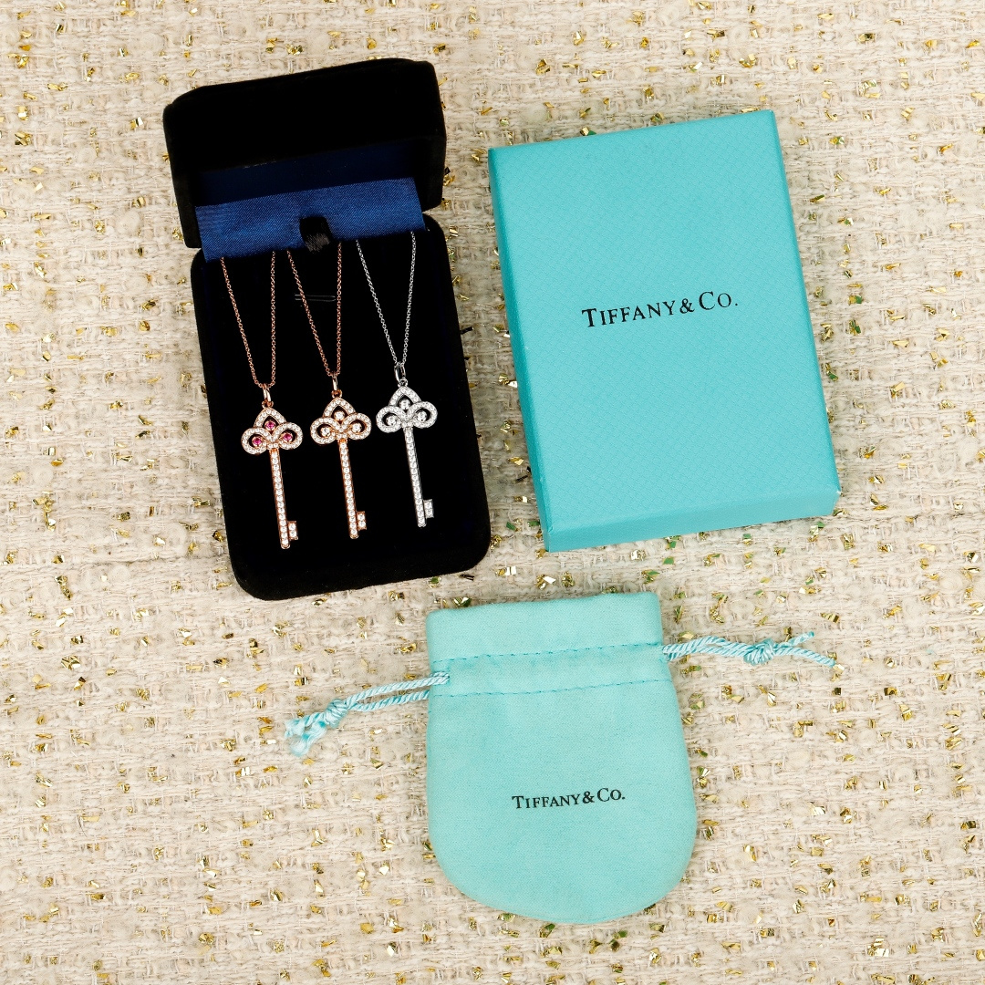 Tiffany Keys Collection Key Pendant Necklace - SUPER-MIRROR
