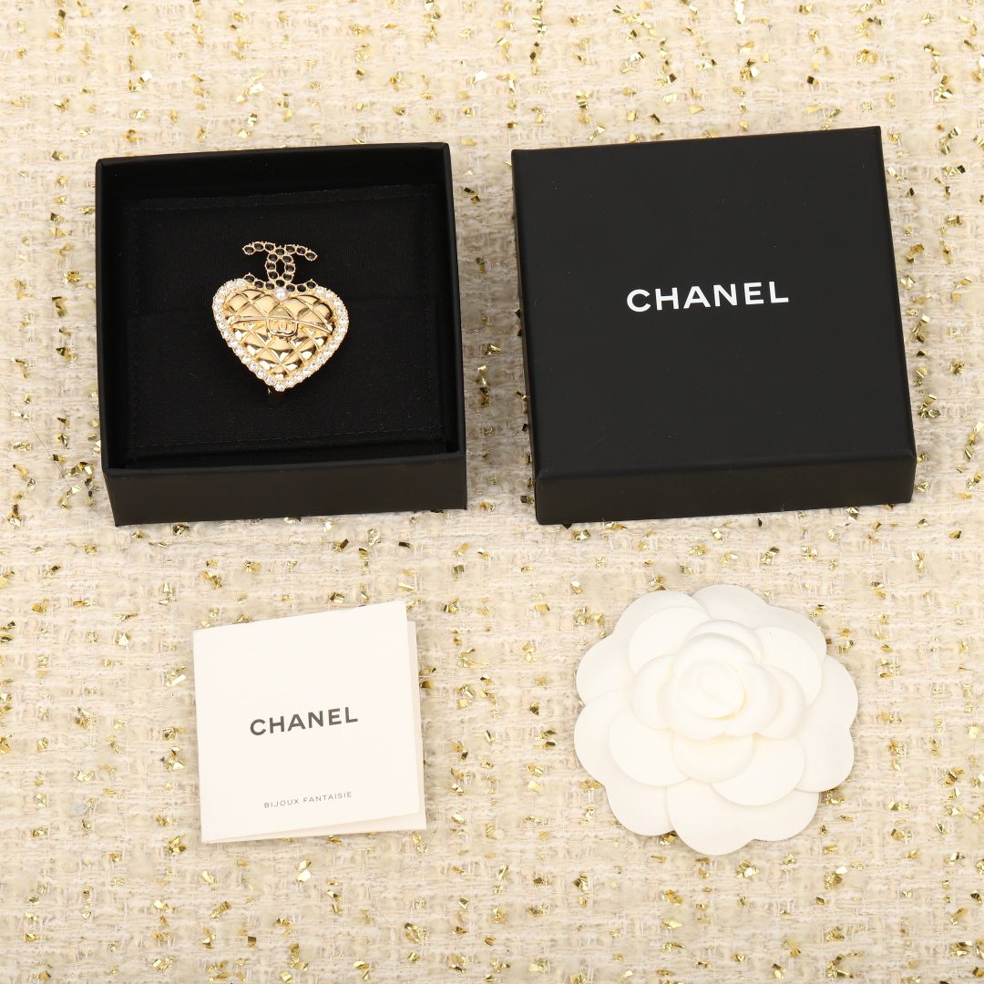Chanel Vintage Collection Double C Quilted Diamond Brooches