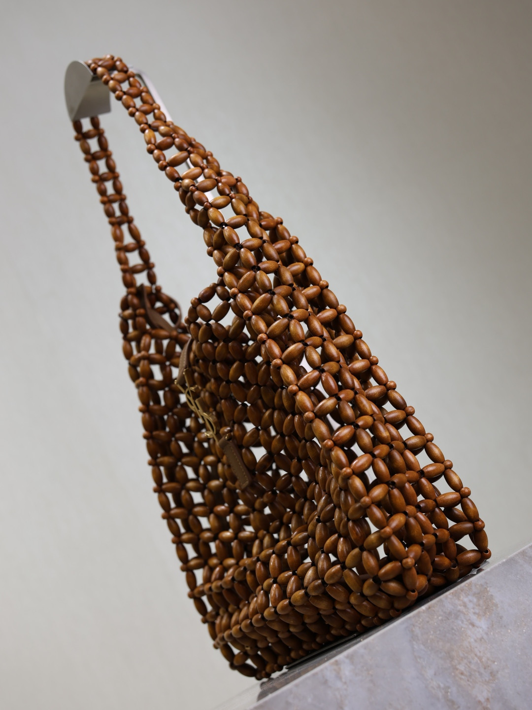 YSL LE 5 À 7 large in wood beads 30x35x10cm - Image 6