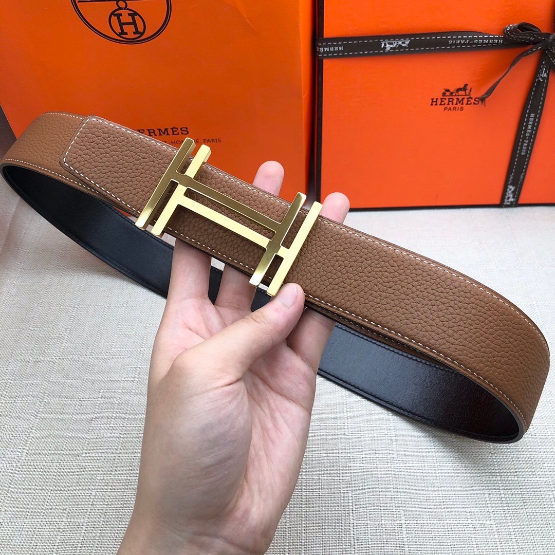 Hermes H Belt Buckle Reversible Brown For Women, Women Belt #15 - Image 5