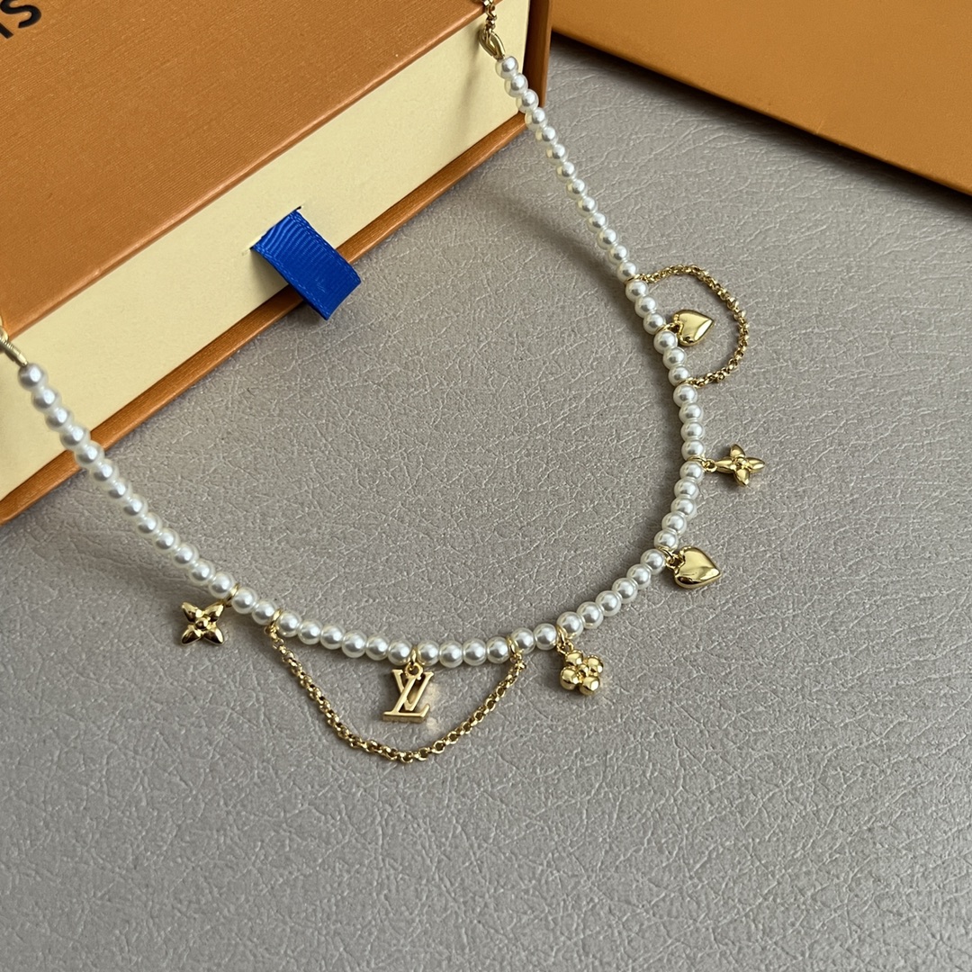 Louis Vuitton Jewelry Necklace Pearl Pendant - SUPER-MIRROR