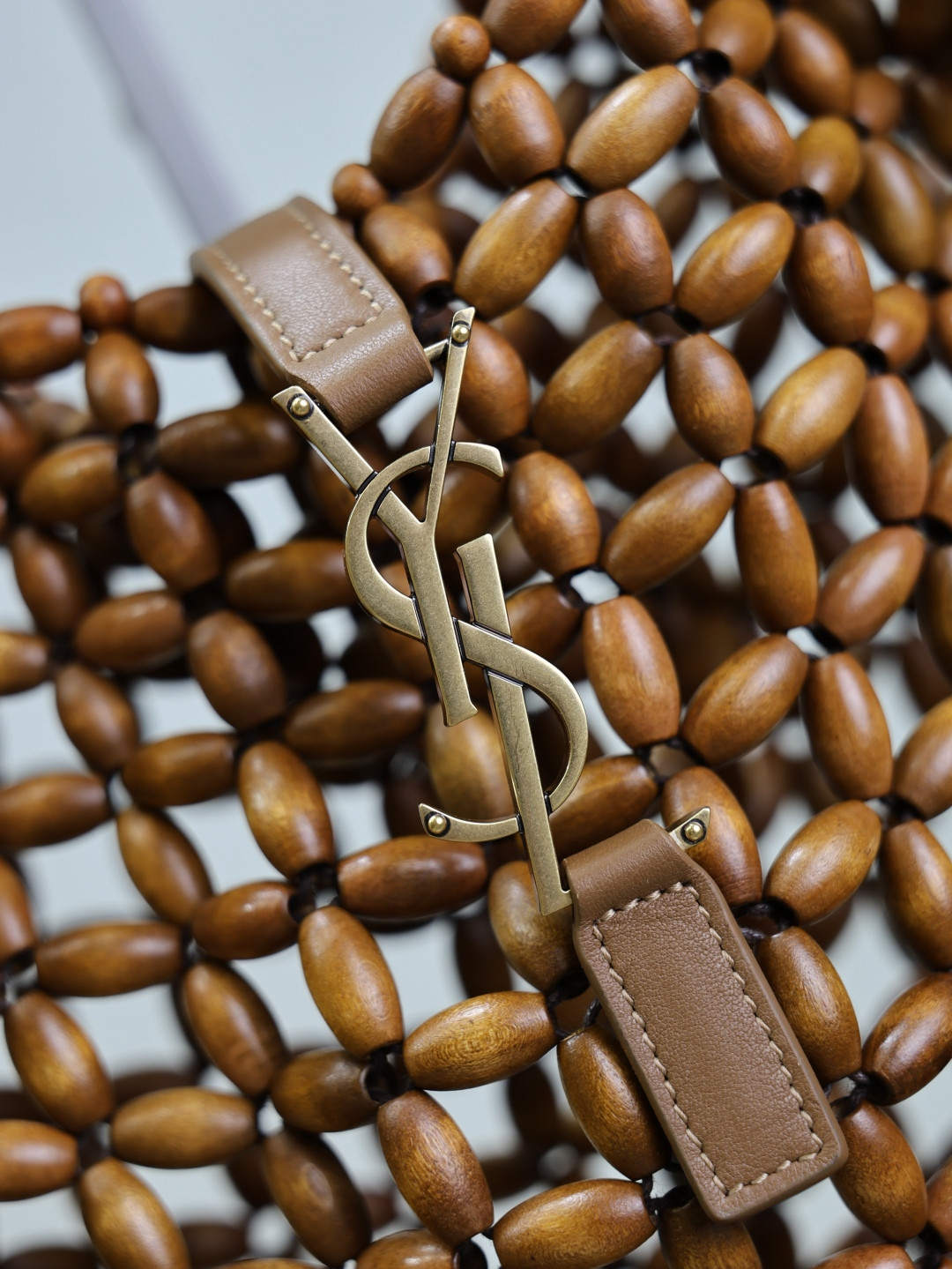 YSL LE 5 À 7 large in wood beads 30x35x10cm - Image 15