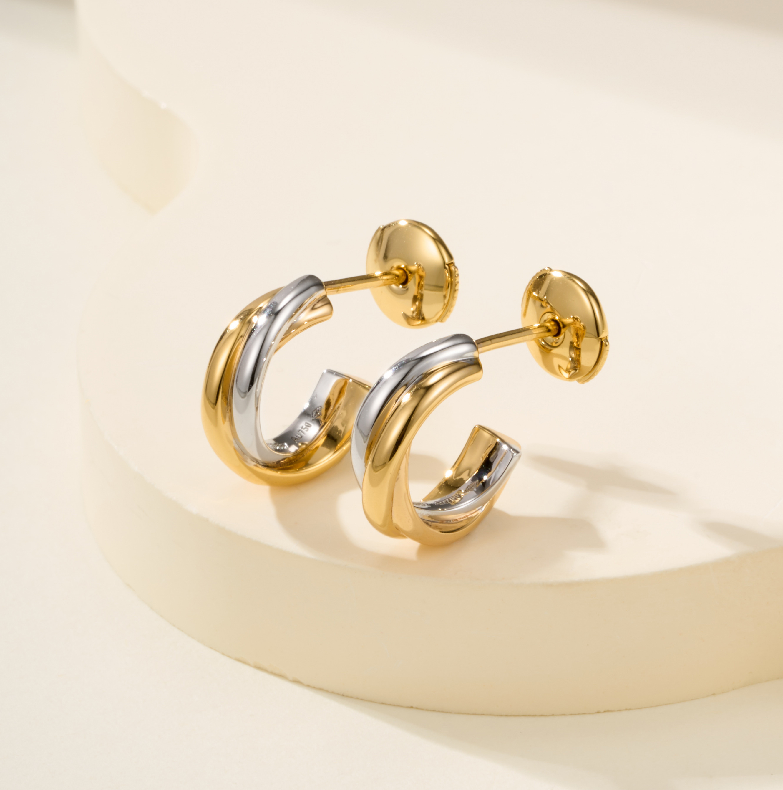 Cartier Trinity Tri-Color Ring Earring - SUPER-MIRROR