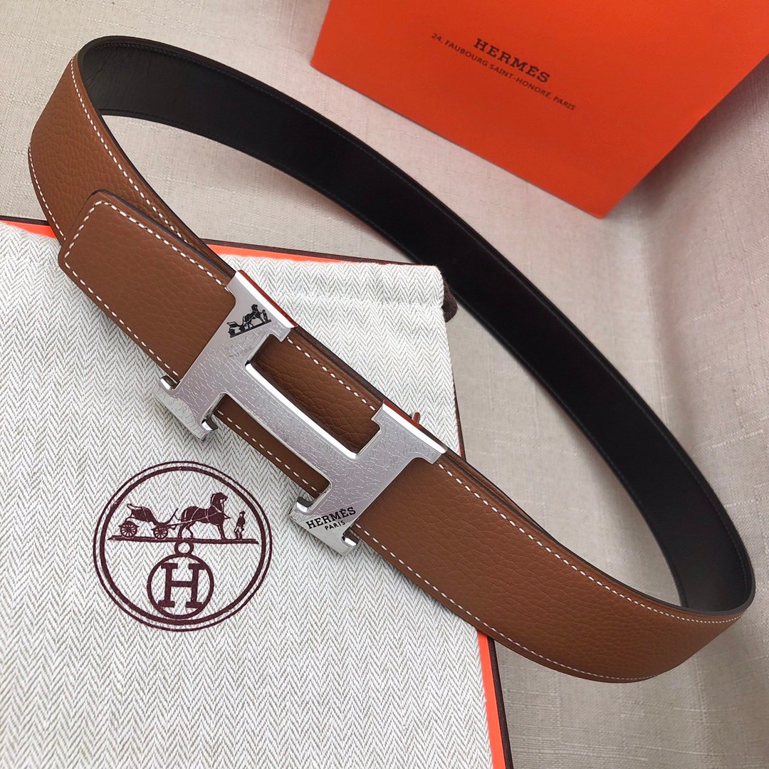 Hermes H Belt Buckle Reversible Black For Women, Women Belt #9 - Image 5