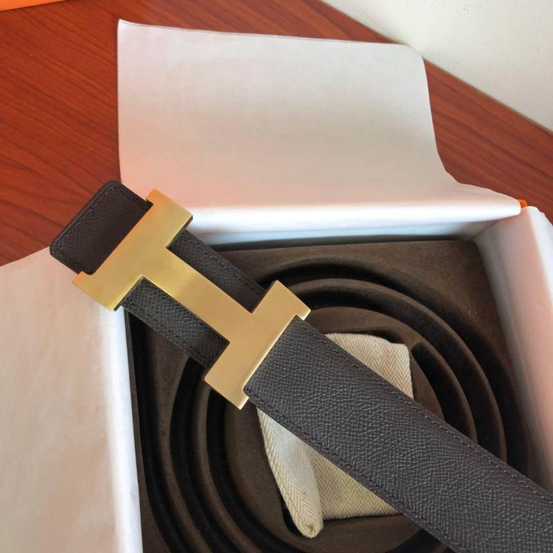 Hermes Mini Constance Guillochee Belt Buckle Reversible Grey For Women, Women Belt