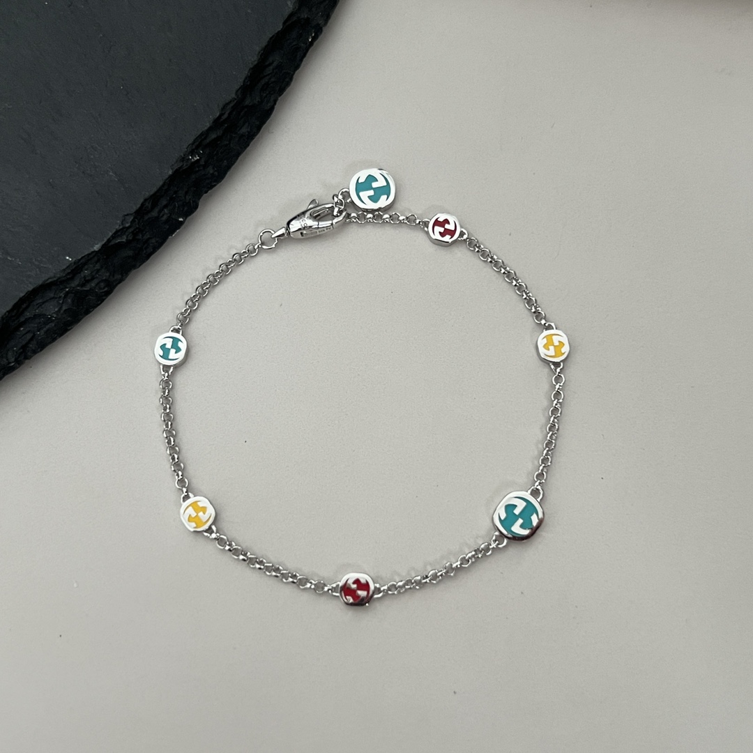Gucci Jewelry Bracelets Interlocking double G colored enamel bracelet