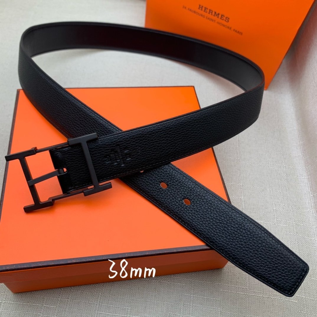 Hermes H Belt Buckle Reversible Black For Women, Women Belt #3