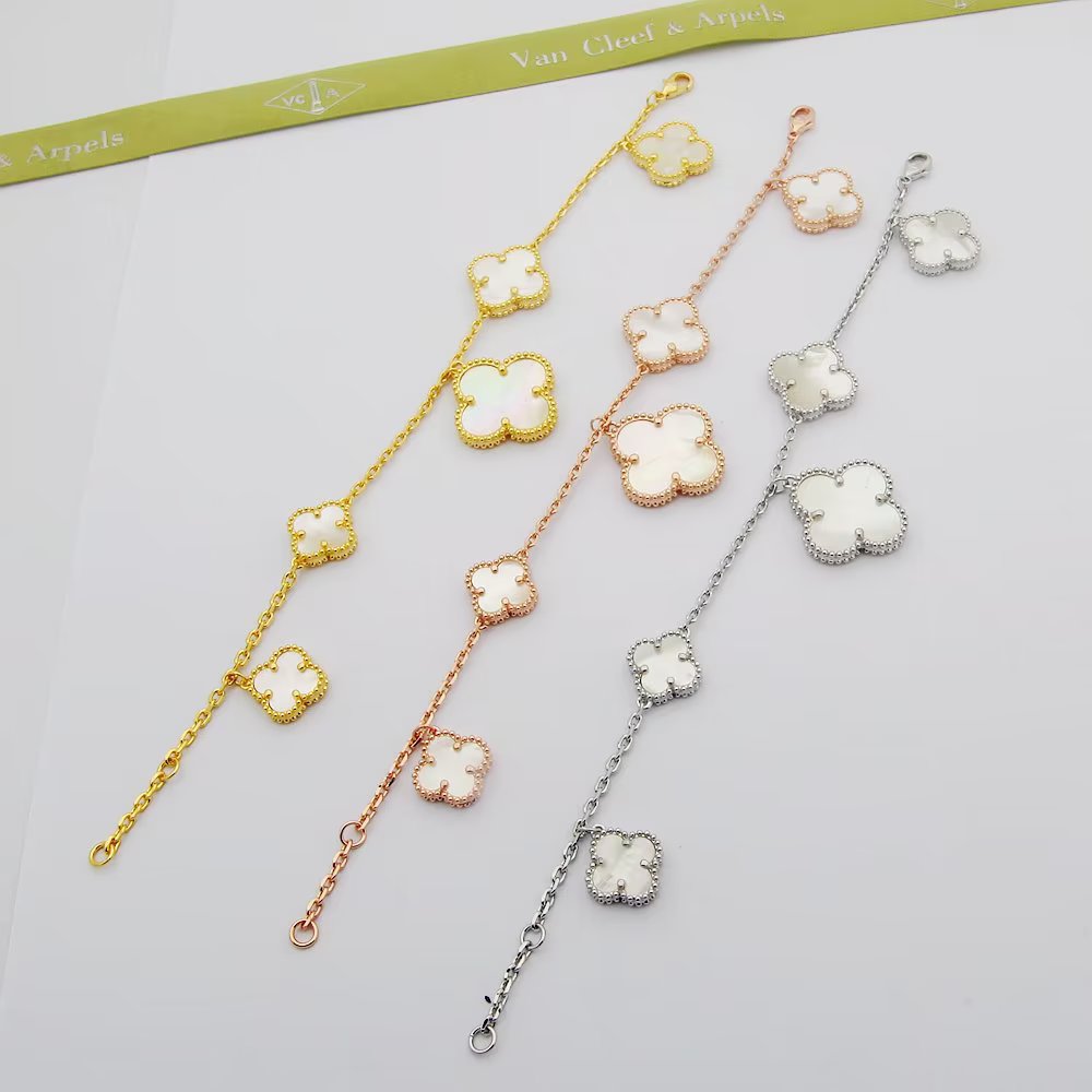 Van Cleef & Arpels Jewelry Bracelets Four-leaf clover flower bracelet - SUPER-MIRROR