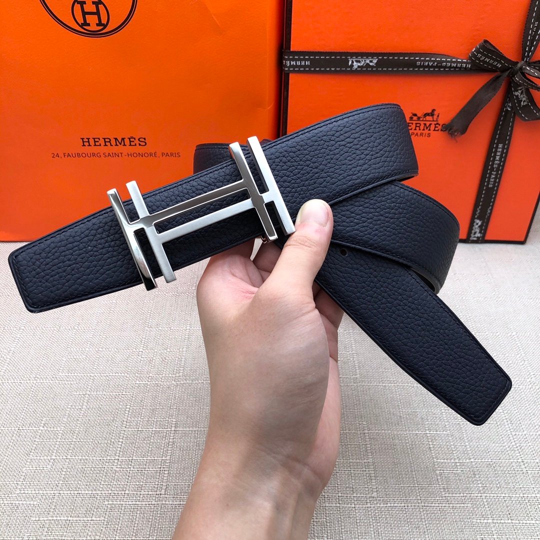 Hermes H Belt Buckle Reversible Black For Women, Women Belt #15 - Image 8