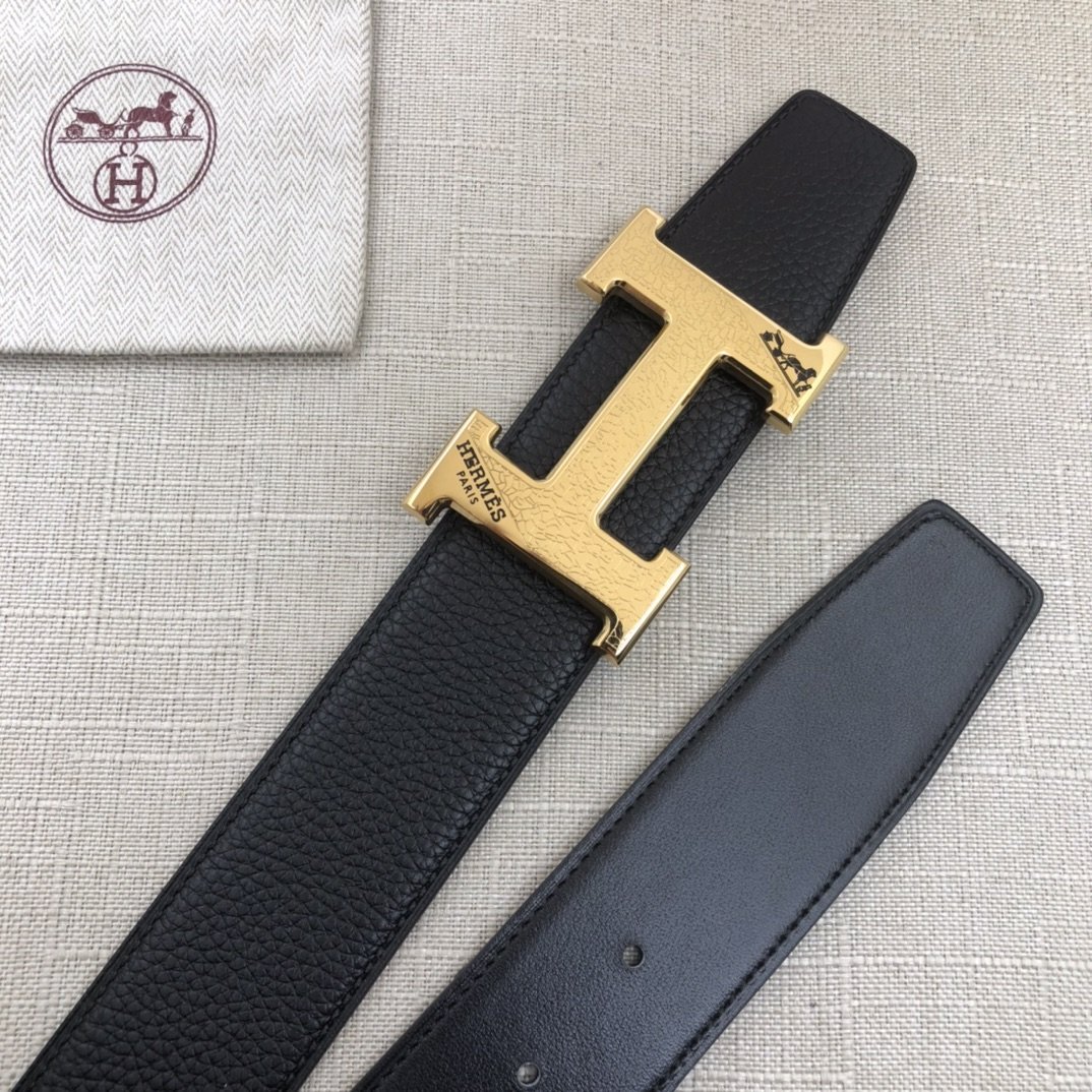 Hermes H Belt Buckle Reversible Black For Women, Women Belt #2 - Image 5