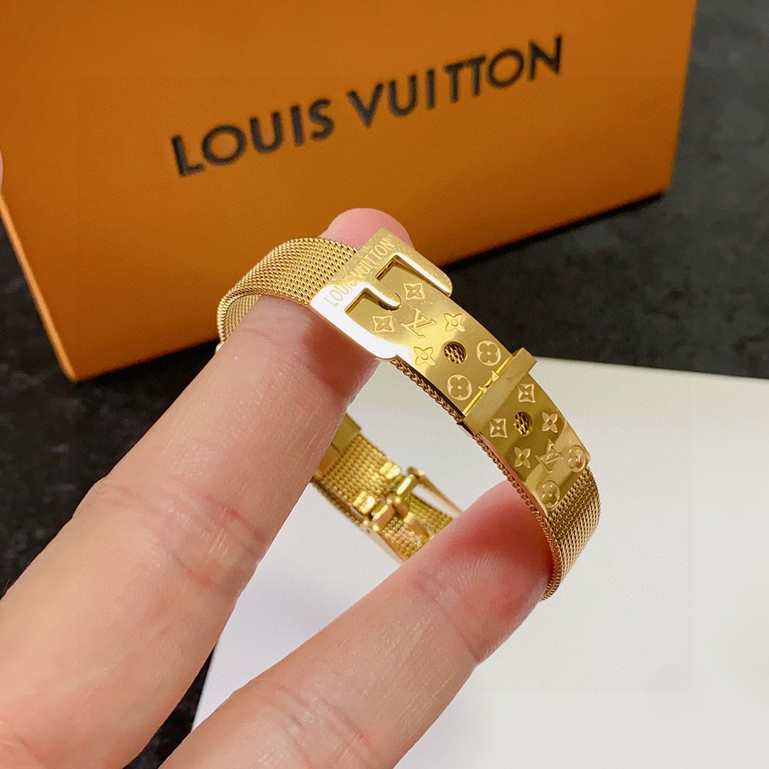 Louis Vuitton Jewelry Bangle strap buckle bracelet - SUPER-MIRROR