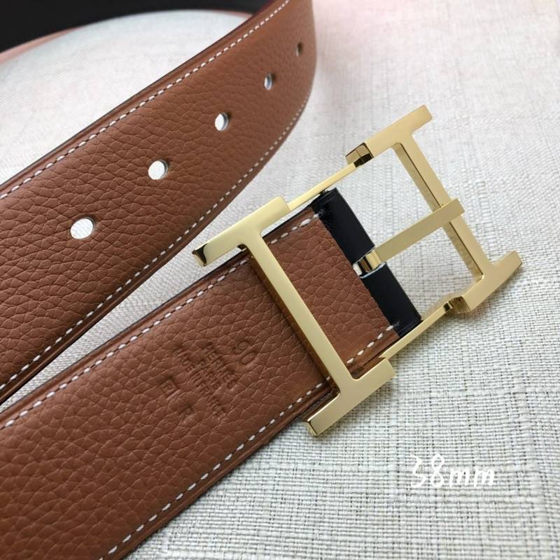 Hermes H Belt Buckle Reversible Brown For Women, Women Belt #4 - Image 9